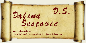 Dafina Šestović vizit kartica